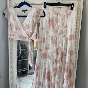 Dottie Couture Two Piece Tie Dye Top & Skirt